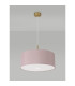 Baymont Antique Brass 3 Light E27 Single Pendant With 50cm x 20cm Dual Faux Silk Shade Taupe/Halo Gold-14