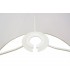Round Cylinder, 400 x 180mm Faux Silk Fabric Shade, Ivory Pearl, White Laminate - 7