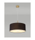 Baymont Antique Brass 3 Light E27 Single Pendant With 50cm x 20cm Faux Silk Shade Black/White Laminate-2