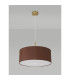 Baymont Antique Brass 3 Light E27 Single Pendant With 50cm x 20cm Dual Faux Silk Shade Raw Cocoa/Grecian Bronze-14