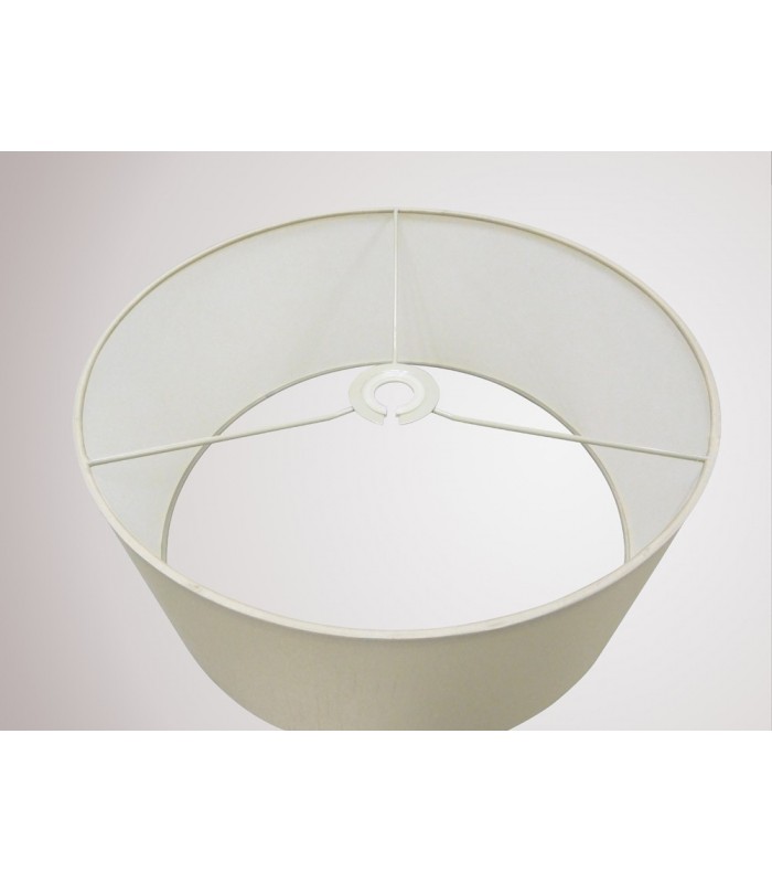 Round Cylinder, 400 x 180mm Faux Silk Fabric Shade, Ivory Pearl, White Laminate - 8