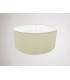 Round Cylinder, 500 x 200mm Faux Silk Fabric Shade, Ivory Pearl, White Laminate - 2