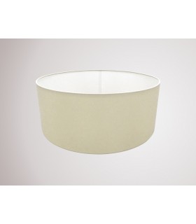 Round Cylinder, 500 x 200mm Faux Silk Fabric Shade, Ivory Pearl, White Laminate - 2