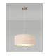 Baymont Satin Nickel 3 Light E27 Single Pendant With 50cm x 20cm Dual Faux Silk Shade Nude Beige/Moonlight-2