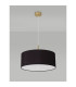 Baymont Antique Brass 3 Light E27 Single Pendant With 50cm x 20cm Faux Silk Shade Black/White Laminate-14