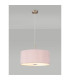 Baymont Satin Nickel 3 Light E27 Single Pendant With 50cm x 20cm Dual Faux Silk Shade Taupe/Halo Gold-2