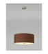 Baymont Satin Nickel 3 Light E27 Single Pendant With 50cm x 20cm Dual Faux Silk Shade Raw Cocoa/Grecian Bronze-2