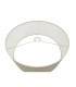 Round Cylinder, 500 x 200mm Faux Silk Fabric Shade, Ivory Pearl, White Laminate - 7