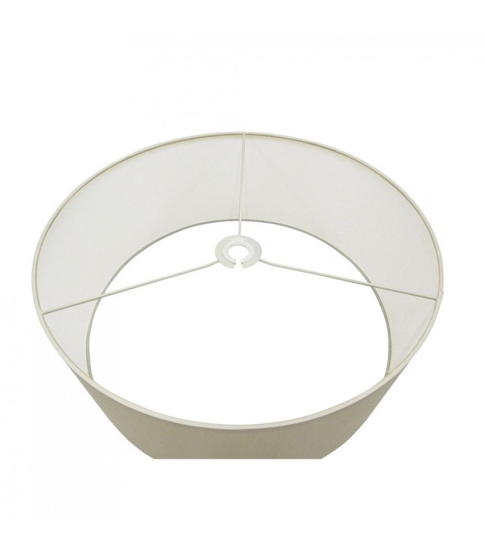 Round Cylinder, 500 x 200mm Faux Silk Fabric Shade, Ivory Pearl, White Laminate - 7