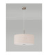 Baymont Satin Nickel 3 Light E27 Single Pendant With 50cm x 20cm Dual Faux Silk Shade Nude Beige/Moonlight-14