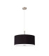 Baymont Satin Nickel 3 Light E27 Single Pendant With 50cm x 20cm Dual Faux Silk Shade Midnight Black/Green Olive-5