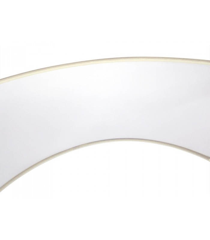 Round Cylinder, 500 x 200mm Faux Silk Fabric Shade, Ivory Pearl, White Laminate - 9