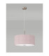 Baymont Satin Nickel 3 Light E27 Single Pendant With 50cm x 20cm Dual Faux Silk Shade Taupe/Halo Gold-14
