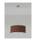 Baymont Satin Nickel 3 Light E27 Single Pendant With 50cm x 20cm Dual Faux Silk Shade Raw Cocoa/Grecian Bronze-14