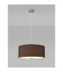 Baymont Satin Nickel 3 Light E27 Single Pendant With 50cm x 20cm Faux Silk Shade Black/White Laminate-2