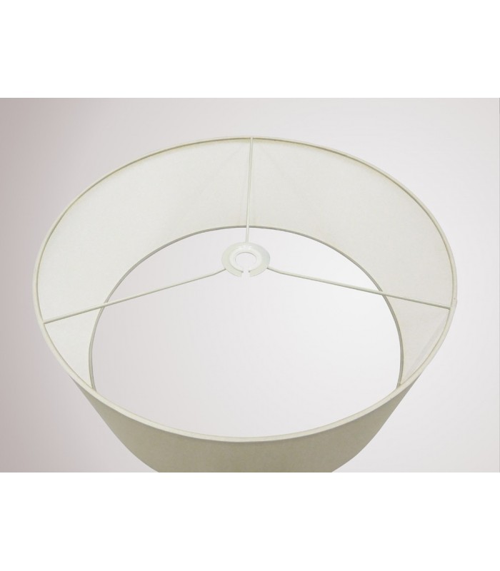Round Cylinder, 500 x 200mm Faux Silk Fabric Shade, Ivory Pearl, White Laminate - 11
