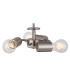 Baymont Satin Nickel 3 Light E27 Single Pendant With 50cm x 20cm Faux Silk Shade Black/White Laminate-6
