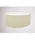 Round Cylinder, 600 x 220mm Faux Silk Fabric Shade, Ivory Pearl, White Laminate - 2