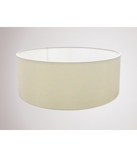 Round Cylinder, 600 x 220mm Faux Silk Fabric Shade, Ivory Pearl, White Laminate - 2