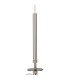 Baymont Satin Nickel 3 Light E27 Single Pendant With 50cm x 20cm Faux Silk Shade Black/White Laminate-7