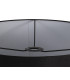 Baymont Satin Nickel 3 Light E27 Single Pendant With 50cm x 20cm Faux Silk Shade Black/White Laminate-10