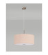 Baymont Satin Nickel 3 Light E27 Single Pendant With 50cm x 20cm Dual Faux Silk Shade Antique Gold/Ruby-14