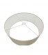 Round Cylinder, 600 x 220mm Faux Silk Fabric Shade, Ivory Pearl, White Laminate - 4