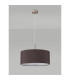 Baymont Satin Nickel 3 Light E27 Single Pendant With 50cm x 20cm Faux Silk Shade Black/White Laminate-14