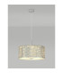 Baymont Polished Chrome 3 Light E27 Single Pendant With 50cm x 20cm Silver Leaf Shade-2