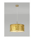 Baymont Antique Brass 3 Light E27 Single Pendant With 50cm x 20cm Gold Leaf Shade With Frosted/AB Acrylic Diffuser-2