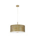 Baymont Antique Brass 3 Light E27 Single Pendant With 50cm x 20cm Gold Leaf Shade With Frosted/AB Acrylic Diffuser-5