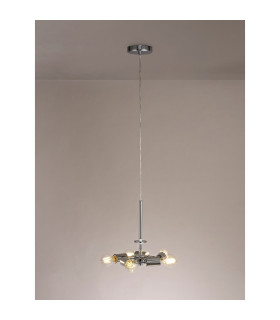 Baymont 28cm Polished Chrome 5 Light E27 Universal Single Pendant Suitable For A Vast Selection Of Shades-2
