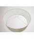 Round Cylinder, 600 x 220mm Faux Silk Fabric Shade, Ivory Pearl, White Laminate - 8