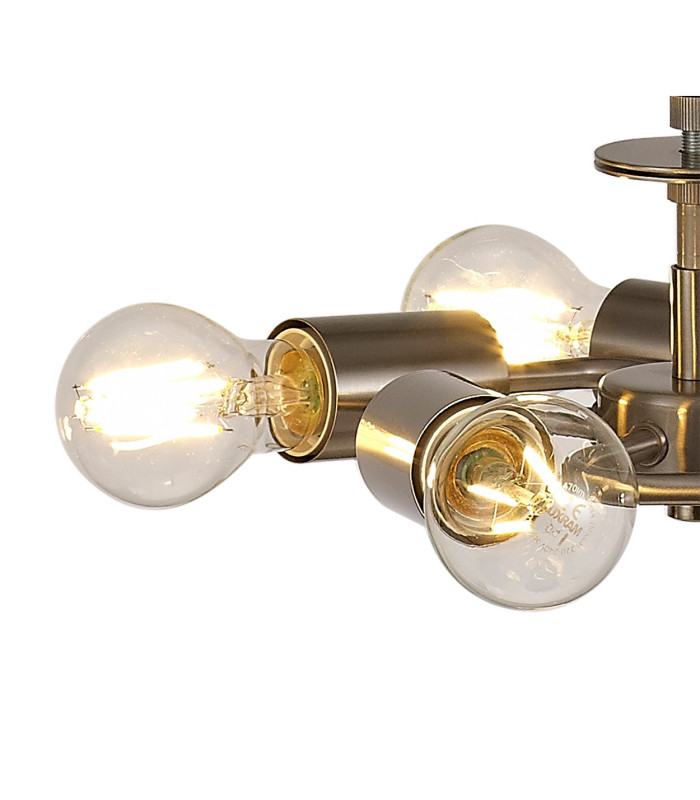 Baymont 28cm Satin Nickel 5 Light E27 Universal Single Pendant Suitable For A Vast Selection Of Shades-5