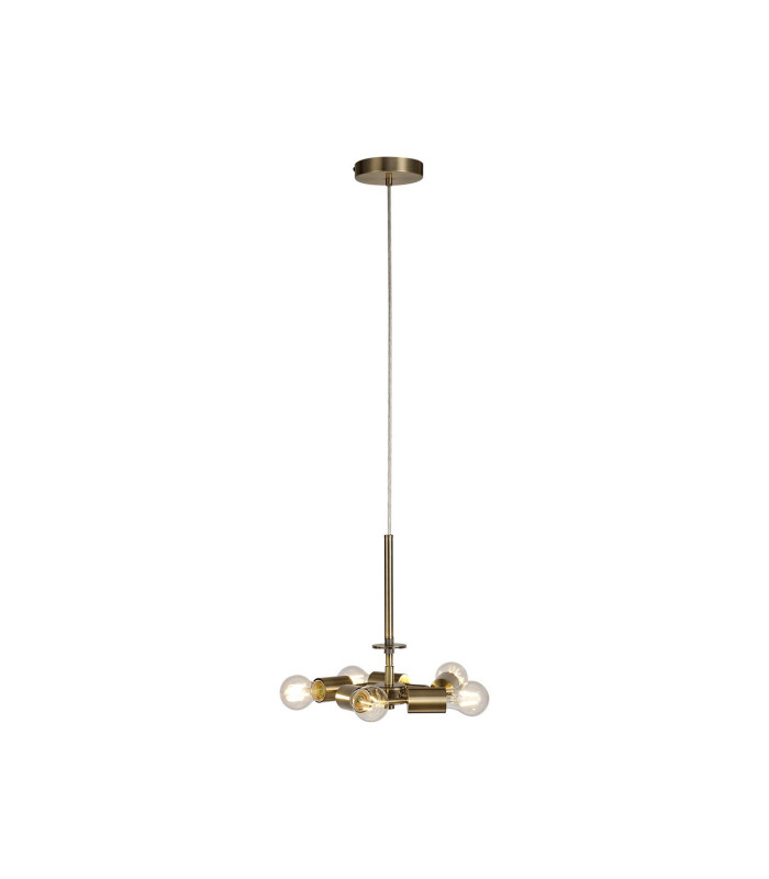 Baymont 28cm Antique Brass 5 Light E27 Universal Single Pendant Suitable For A Vast Selection Of Shades-11