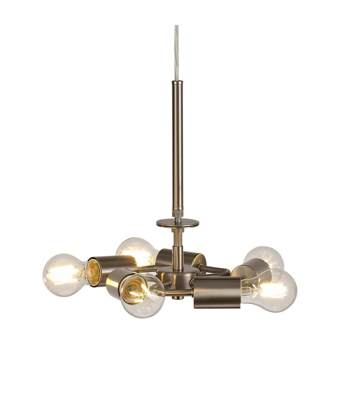 Baymont 28cm Satin Nickel 5 Light E27 Universal Single Pendant Suitable For A Vast Selection Of Shades-9