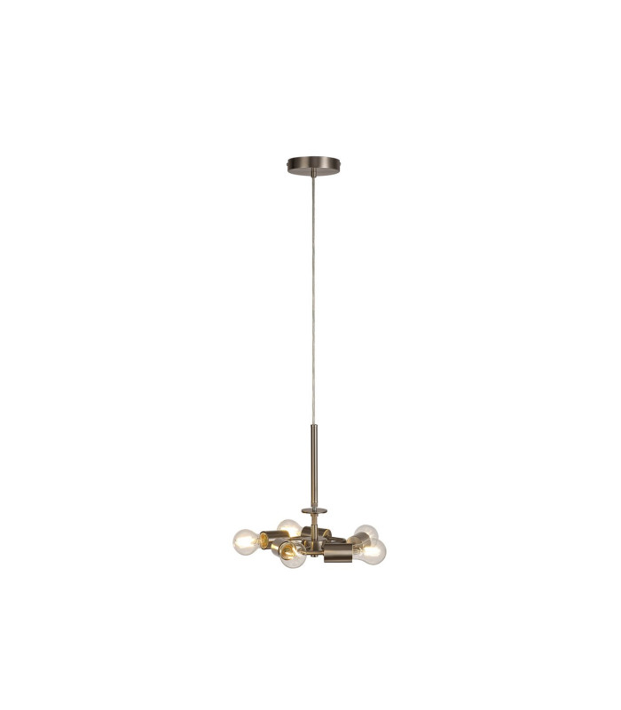 Baymont 28cm Satin Nickel 5 Light E27 Universal Single Pendant Suitable For A Vast Selection Of Shades-10