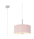 Baymont Polished Chrome 5 Light E27 Single Pendant With 40cm x 18cm Dual Faux Silk Shade Taupe/Halo Gold-1
