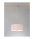 Baymont Polished Chrome 5 Light E27 Single Pendant With 40cm x 18cm Dual Faux Silk Shade Taupe/Halo Gold-2