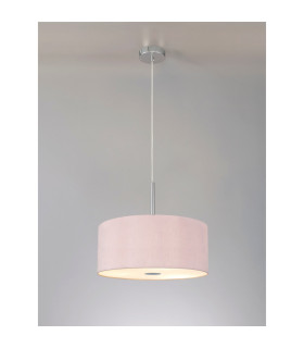 Baymont Polished Chrome 5 Light E27 Single Pendant With 40cm x 18cm Dual Faux Silk Shade Taupe/Halo Gold-2