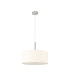 Baymont Polished Chrome 5 Light E27 Single Pendant With 40cm x 18cm Faux Silk Shade Ivory Pearl/White Laminate-5