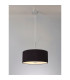 Baymont Polished Chrome 5 Light E27 Single Pendant With 40cm x 18cm Dual Faux Silk Shade Black/Green Olive-2