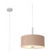 Baymont Polished Chrome 5 Light E27 Single Pendant With 40cm x 18cm Dual Faux Silk Shade Antique Gold/Ruby-1