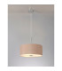 Baymont Polished Chrome 5 Light E27 Single Pendant With 40cm x 18cm Dual Faux Silk Shade Antique Gold/Ruby-2