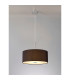 Baymont Polished Chrome 5 Light E27 Single Pendant With 40cm x 18cm Faux Silk Shade Black/White Laminate-2