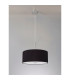Baymont Polished Chrome 5 Light E27 Single Pendant With 40cm x 18cm Dual Faux Silk Shade Black/Green Olive-14
