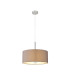 Baymont Polished Chrome 5 Light E27 Single Pendant With 40cm x 18cm Faux Silk Shade Grey/White Laminate-4
