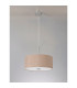 Baymont Polished Chrome 5 Light E27 Single Pendant With 40cm x 18cm Dual Faux Silk Shade Antique Gold/Ruby-14