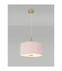 Baymont Antique Brass 5 Light E27 Single Pendant With 40cm x 18cm Dual Faux Silk Shade Taupe/Halo Gold-2