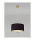 Baymont Antique Brass 5 Light E27 Single Pendant With 40cm x 18cm Dual Faux Silk Shade Black/Green Olive-2